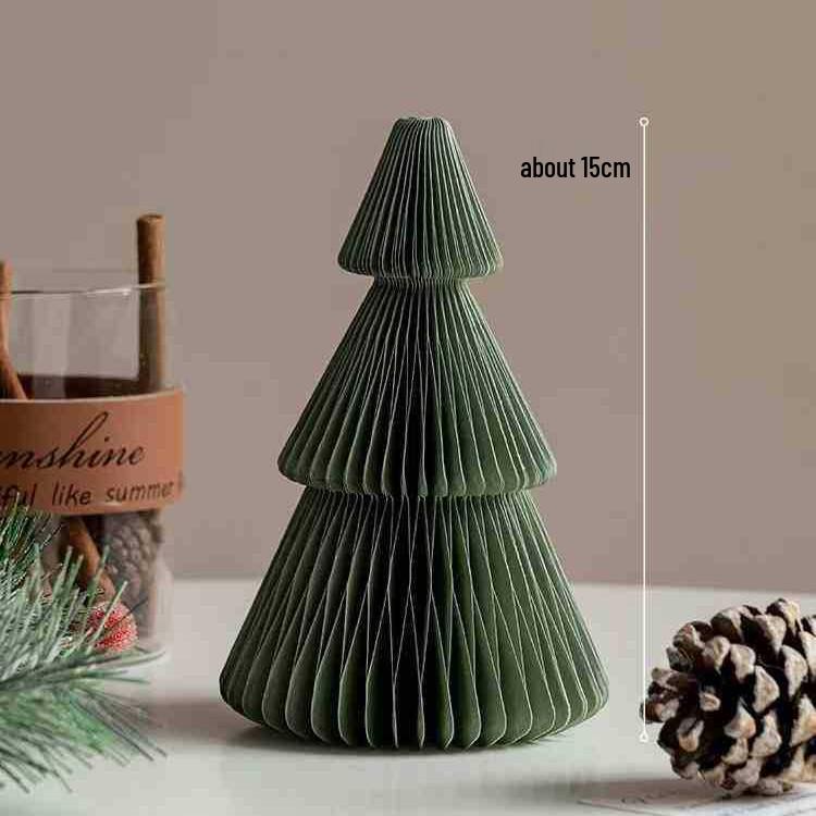 Origami Christmas Decoration Set: Tree Ornaments & Desktop Props