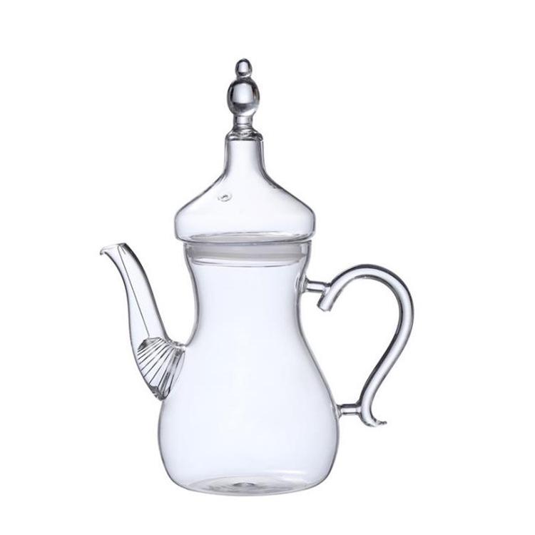 

Transparent High Borosilicate Glass Teapot with Filter Mesh for Heating Water and Brewing Flower Tea