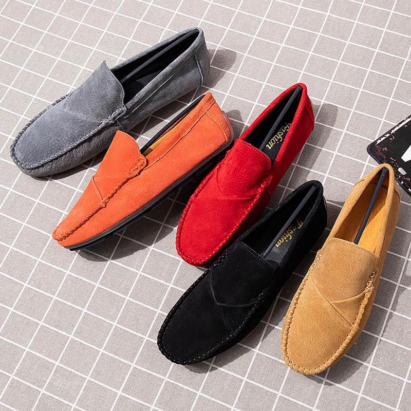 Suede Leather Men Casual Shoes Loafers Genuine Leather Driving Moccasins Gommino Slip on Mens Shoes Plus Size Suede Leather Men Casual Shoes Loafers Genuine Leather Driving Moccasins Gommino Slip on Mens Shoes Plus Size