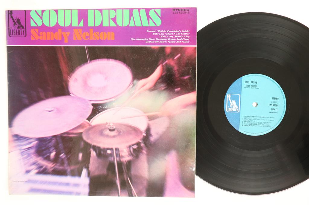 LP Record SANDY NELSON Soul Drums LBS83094 LIBERTY 1968 UK Rock Used