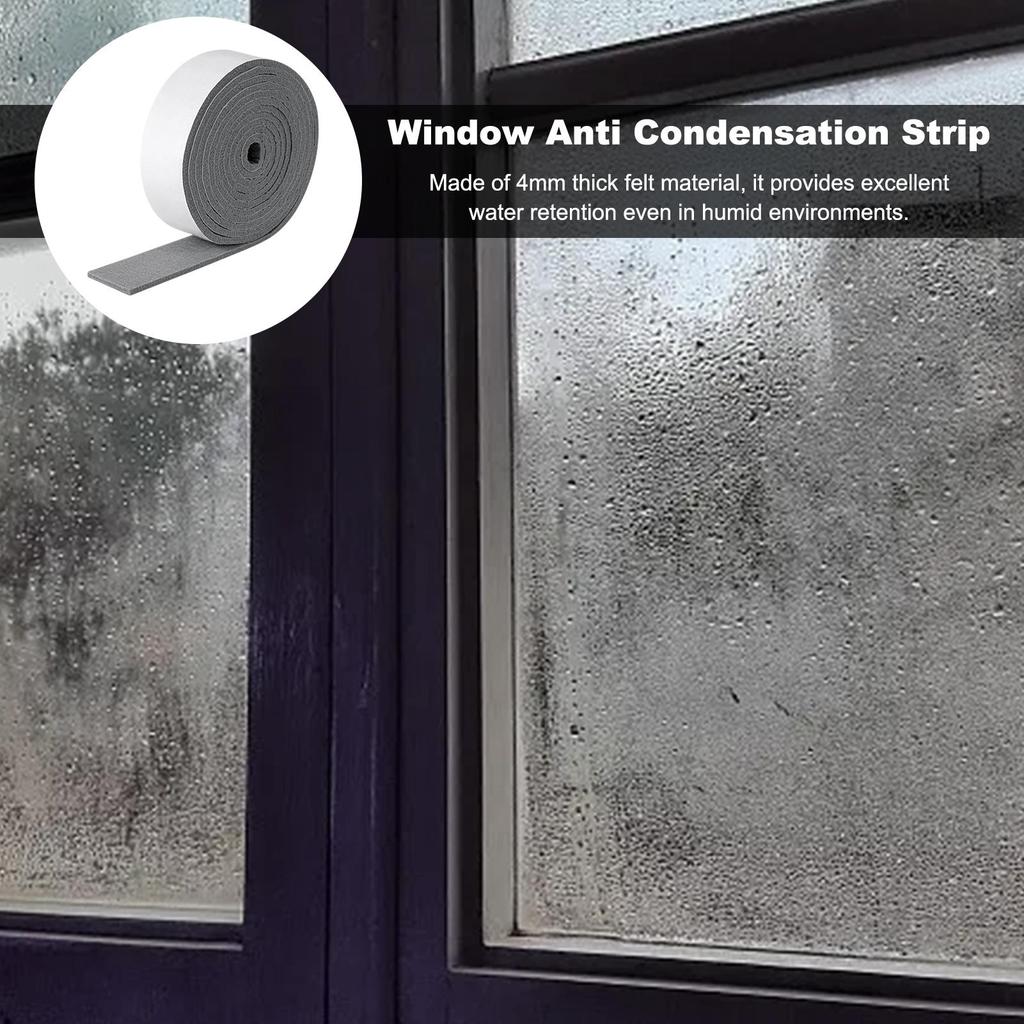 1 Roll Window Anti-condensation Strips Glass Water Absorb Sticker Absorb Water And Keep Dry Winter Window Accessories