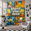Wall TapestryThe Simpsons Art Hanging Cloth Decorative Background Cover for Room Decoration