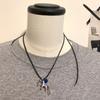 Artistics Horse Charm Jewelry Bohemian Styles Necklace Soft Wax Cord Chain Versatile Wardrobe Staple