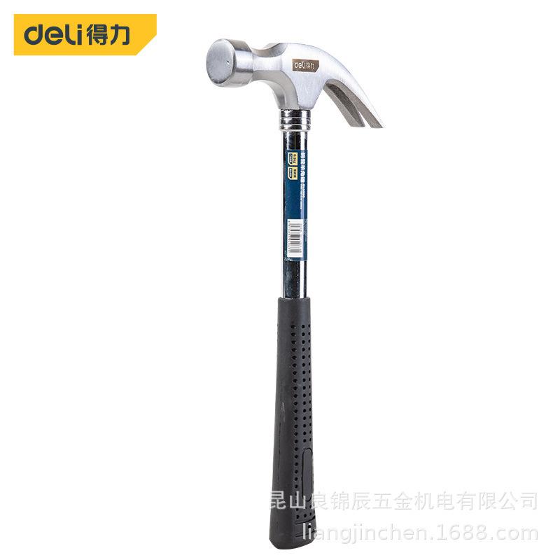Deli Tools DL5025 Steel Claw Hammer: Multi-purpose Woodworking, Nail Puller, High Carbon Steel, Safe for Household Use DL5025 Steel Pipe Claw Hammer 0.25kg