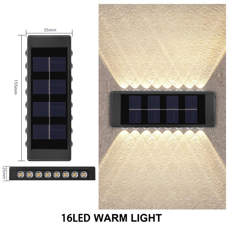 Solar Wall Lamp Outdoor Waterproof Solar Powered Light UP and Down Illuminate Home Garden Yard Decoration Outside Sunlights