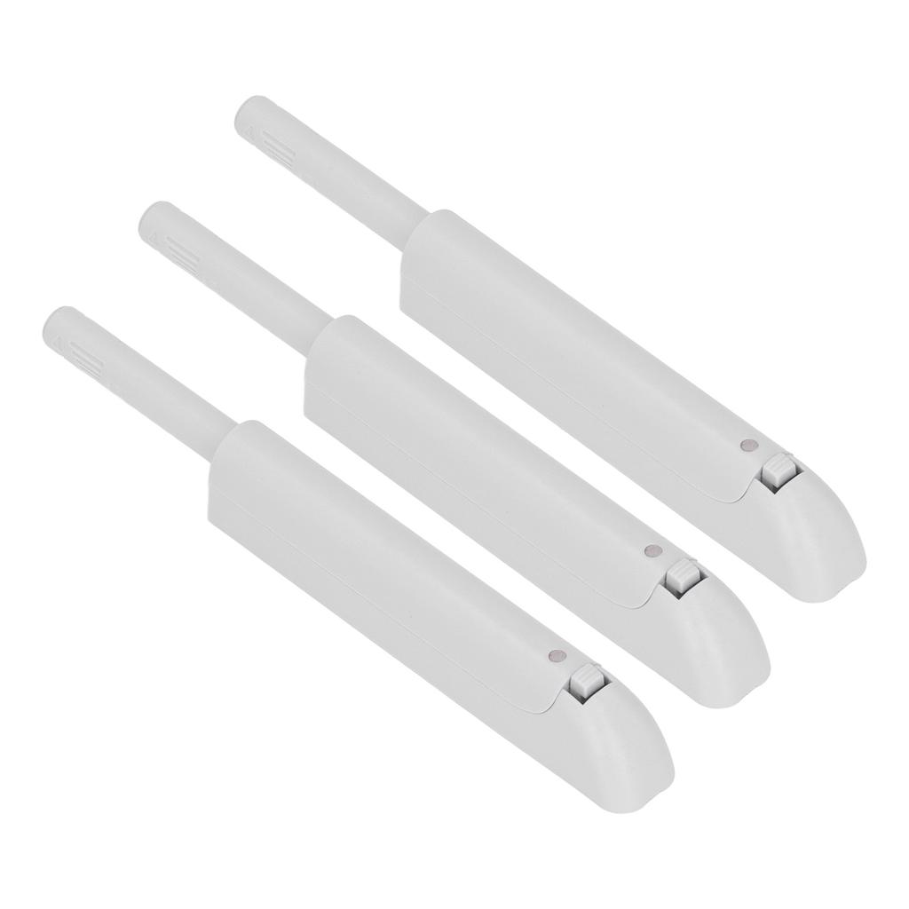 3Pcs Push Latch Widely Used Oxidation Resistant Door Latch Damper for Cabinet Door Closet Gray