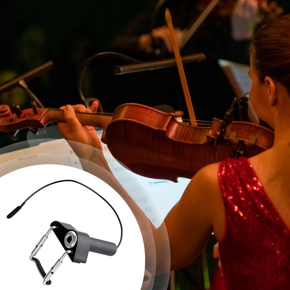 Violin Pickup Musical Instrument Pickup Instant Authentic Acoustic Sound Portable Viola Pickup Professional Violin Viola Pickup