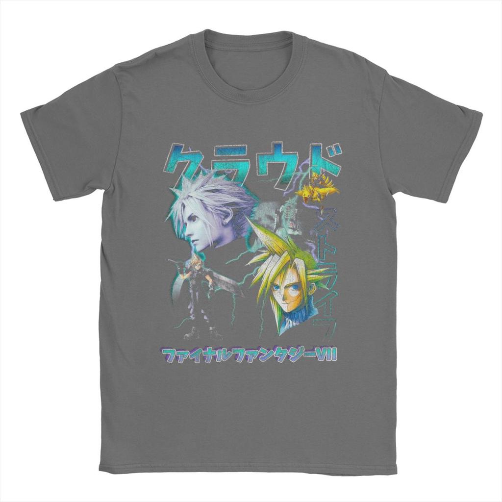 Cloud Strife Final Fantasy 7 TShirts for Men women Fun  Cotton Tee Shirt Round Neck Short Sleeve T Shirt Birthday Present Tops
