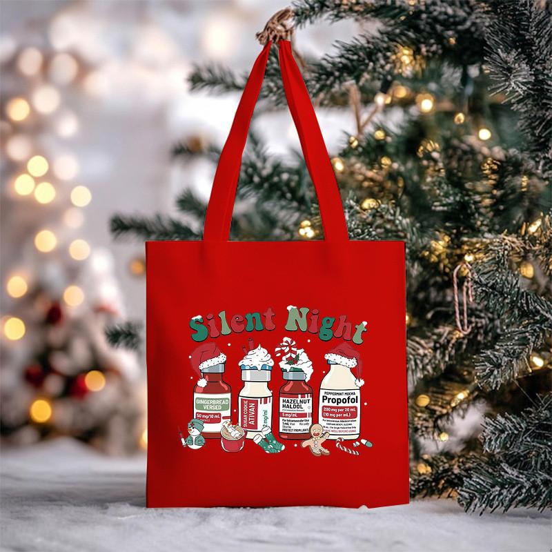 Christmas Handbag Multifunctional Large Capacity Fashion Shoulder Bag Student Canvas Bag
