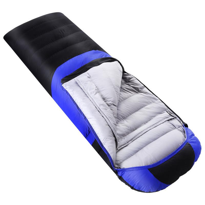 White Duck Down Zero Degree Sleeping Bag for Winter, Outdoor, and Indoor Use