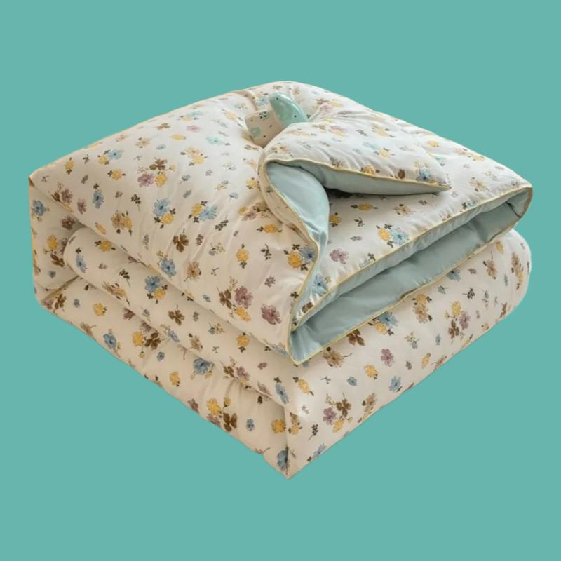 Printed Class A Raw Cotton Soybean Quilt Thickened Spring And Autumn Quilt Soybean Fiber Winter Quilt