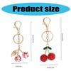 Cherry Shaped Keychain with Rhinestones Versatile Charm for Keys and Bags Fruit Shaped Keyring Pendant Purse Decoration