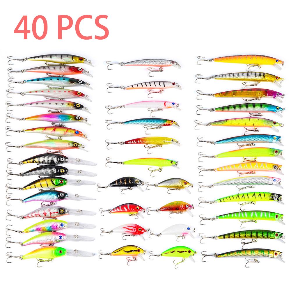 Разноцветные рыболовные приманки,43 штуки 43pcs белый
