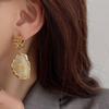 Exaggerated Resin Earrings: European & American Retro Alloy Fashion