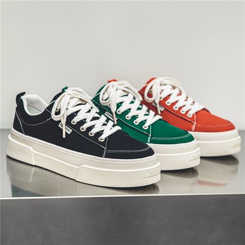 2025 Summer New Men's Low-top Canvas Shoes Student Japanese Hong Kong Style Skateboard Shoes Live Sports and Leisure Men's Shoes