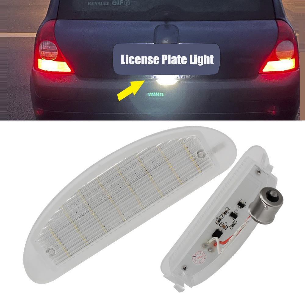18 LED 12V Canbus Car License Number Plate Lamp 7700410754 No Error for Renault Clio MK2 Clio II (1998-2005) Twingo I 1993-2007