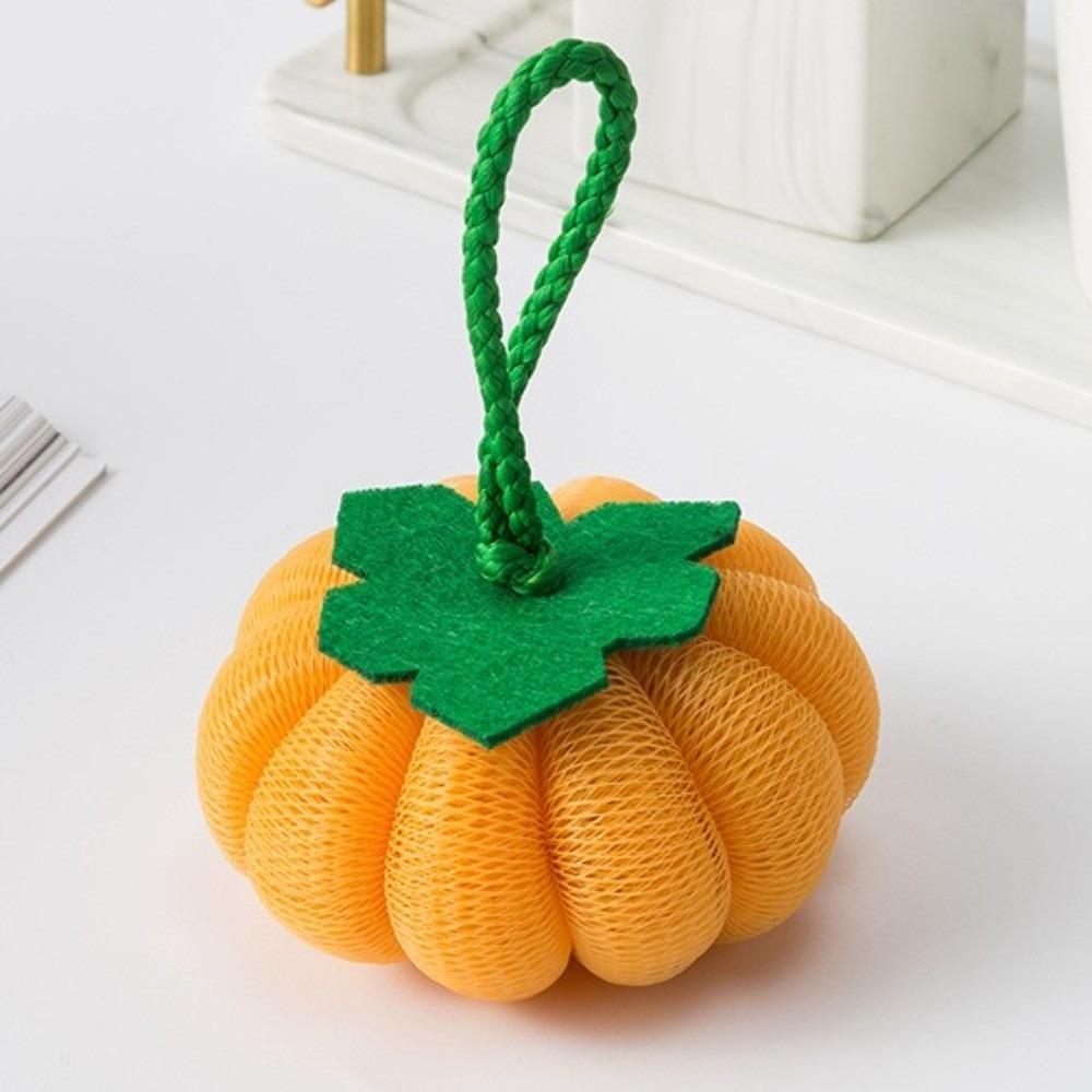 

Подвешиваемая мочалка для душа, полотенце, серия фрукты и овощи, шарик для умывания, инструмент для очистки душа, время купания Pumpkin