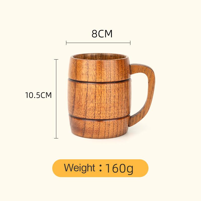 Wooden Big Belly Cups Handmade Natural Spruce Wood Cups Beer Tea Coffee Milk Water Cup Kitchen Bar Drinkware for Kitchen