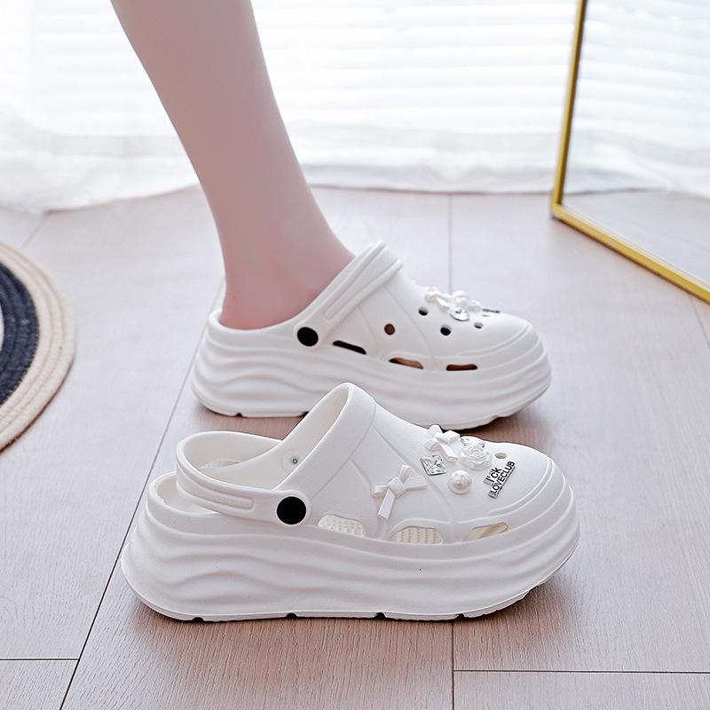 

2025 summer new thick-soled non-slip outer wear hole shoes slippers women s soft-soled home indoor sandals 2532-2 41