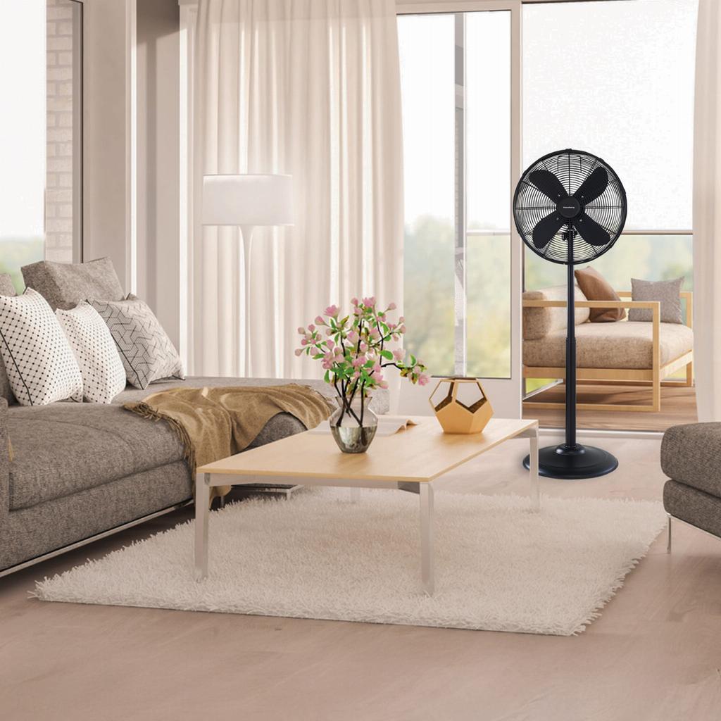 Wentylator stojący podłogowy 40cm 50W metalowy KLAUSBERG KB-7860  Czarny