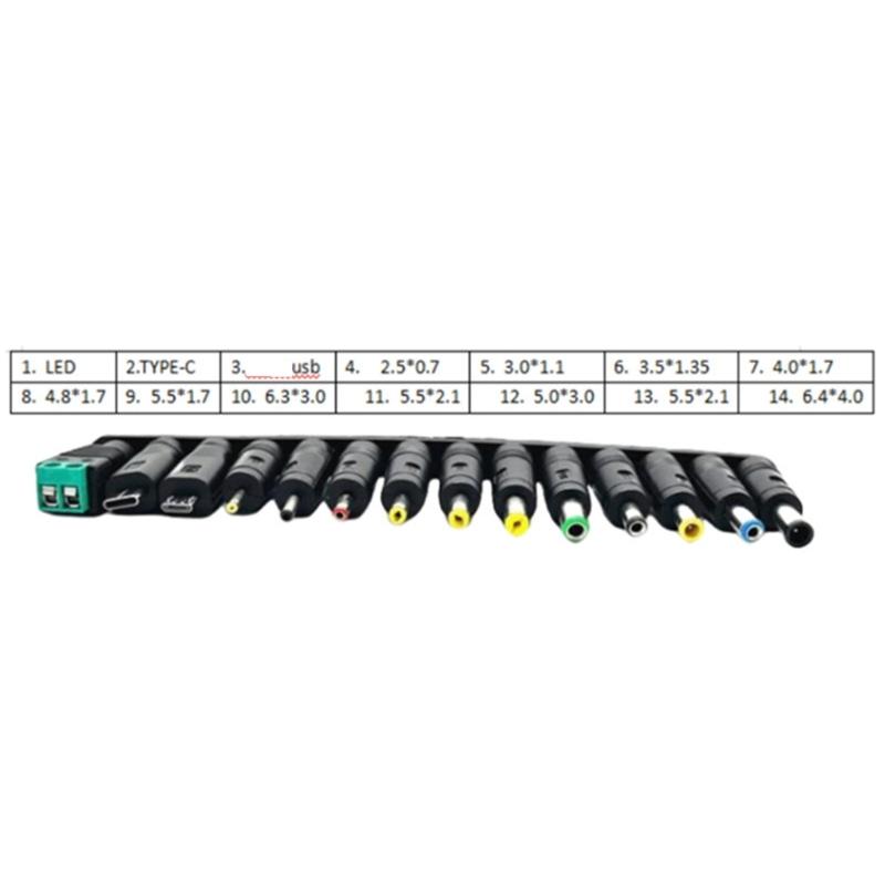 USB To DC5V Power Cord Includes 14 Adapter Plugs for Charging Devices Like Moon Lamp and LED Lights Power Cord