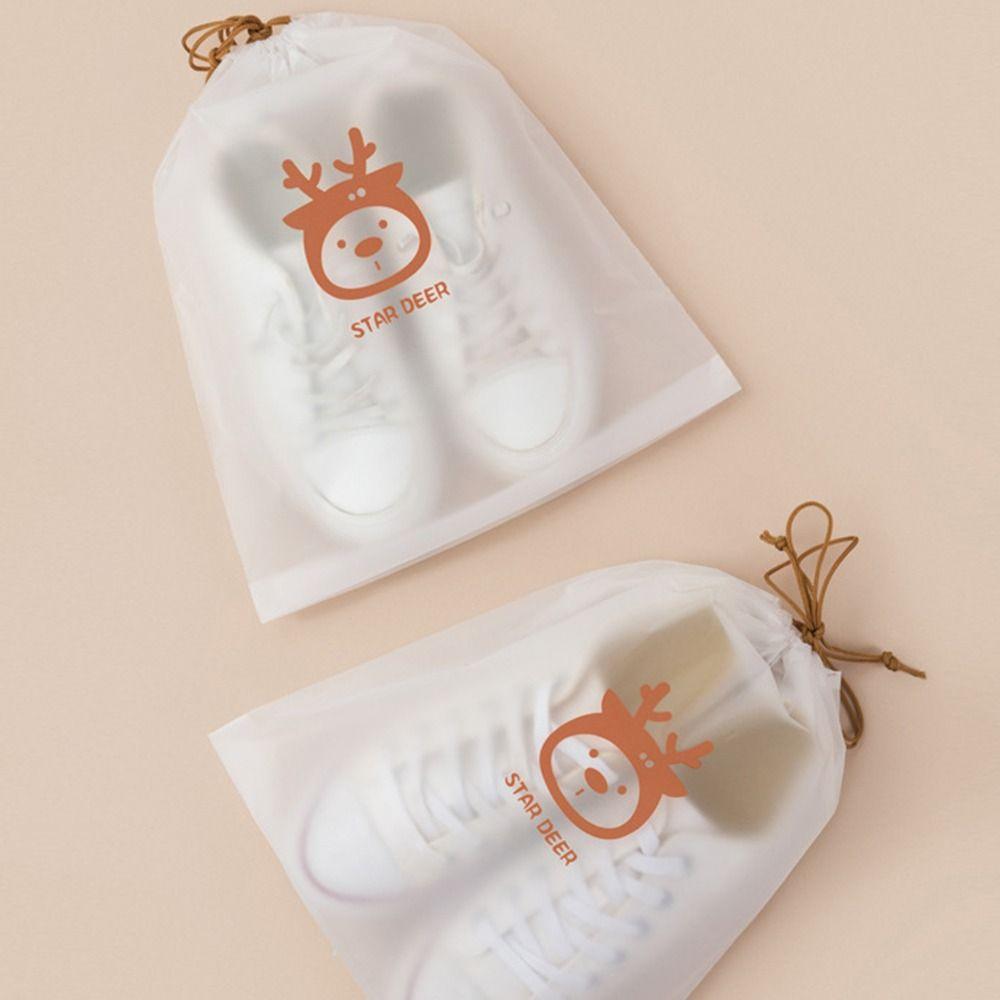 10Pcs Transparent Shoes Storage Bags Dust-Proof Travel Shoe Bag Durable Drawstring Bag