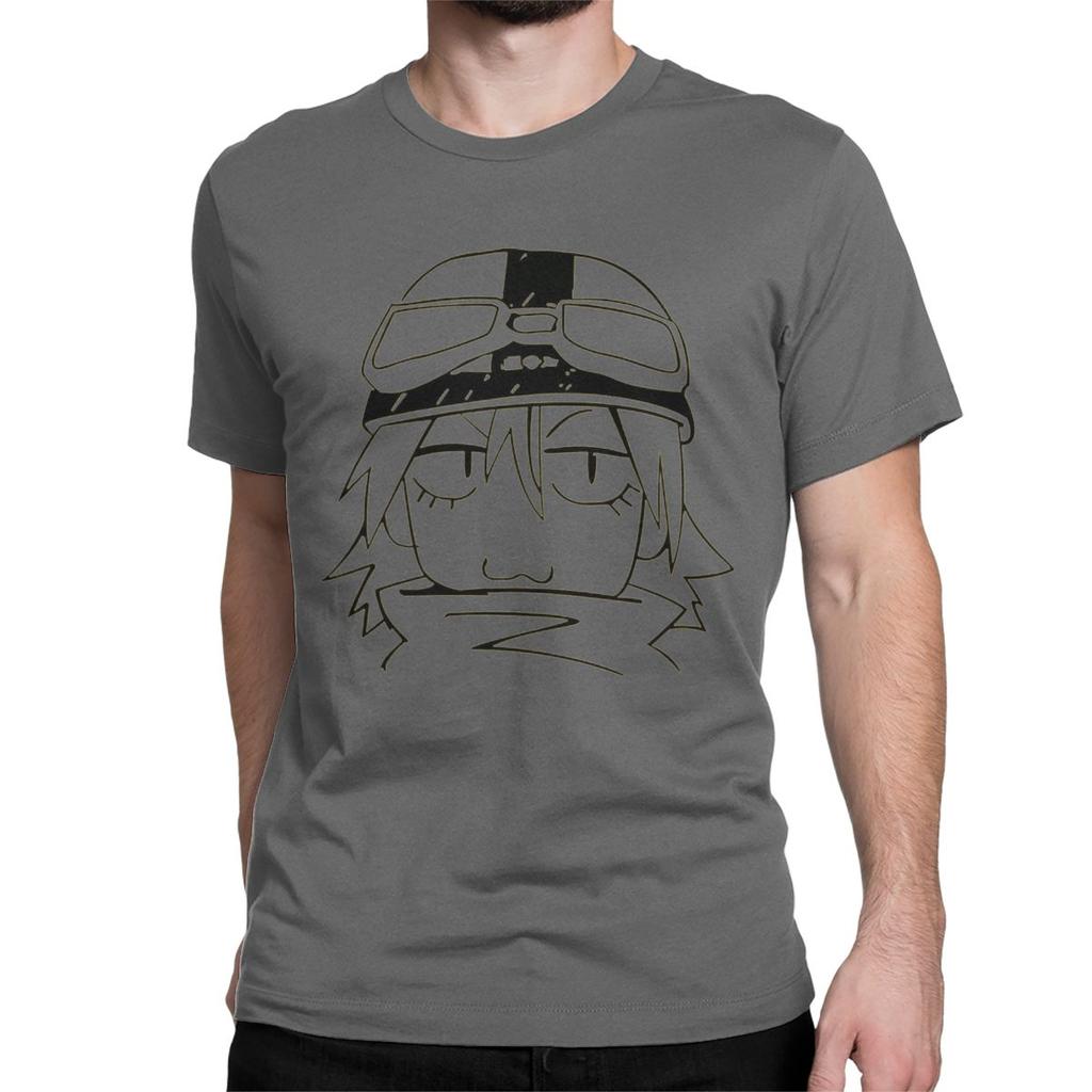 Men Womens Haruko Haruhara Naota Nandaba Anime T Shirts FLCL 100 Cotton Clothing Creative Short Sleeve Tees Plus Size TShirt