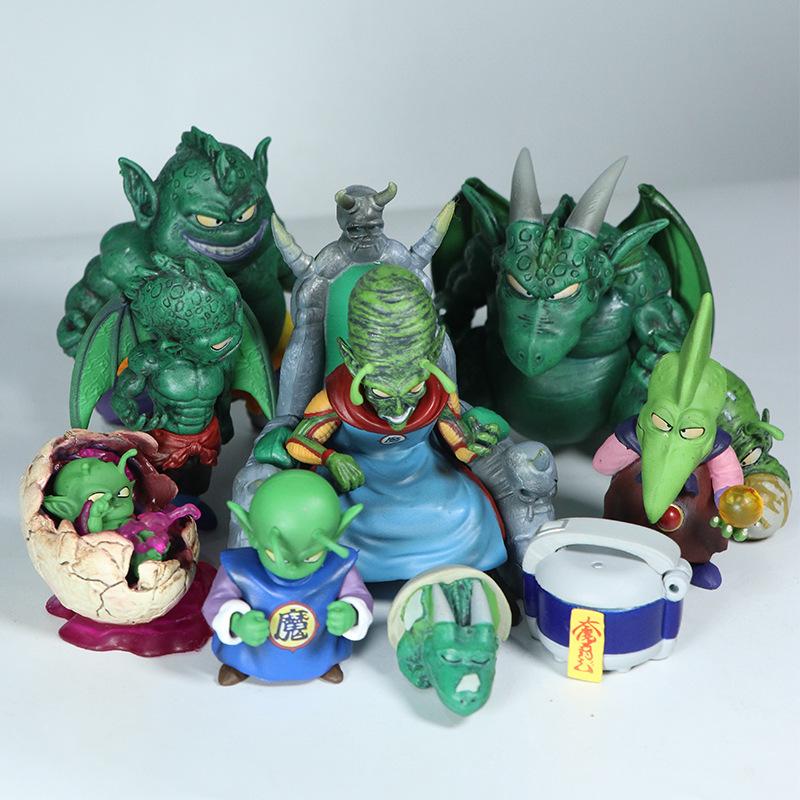 10 Stück Anime Dragon Ball Z Piccolo Familie Figur PVC Actionfiguren Budokai Goku Duell Sammlung Modell Puppe Spielzeug für Kinder