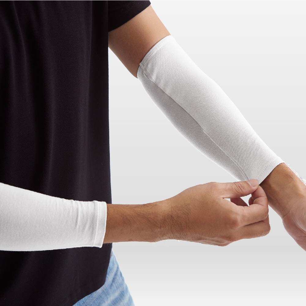 Edenswear Faser-Ellenbogenbandage für Erwachsene mit Zink für empfindliche, atopische, zu Ekzemen neigende Haut (L)