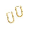 ANENJERY Women'S Fashion Jewelry Heart Circle Huggie Hoops Earrings Female Minimalist Hip Hop Ear Buckles