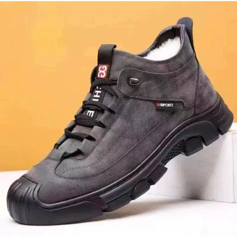Fleece warm snow boots winter cotton shoes men's high-top comfortable non-slip wear-resistant men's shoes outdoor casual shoes