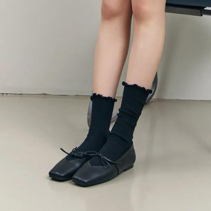 [2SET] French Frill Socks (LONG/MEDIUM) 5 Colors