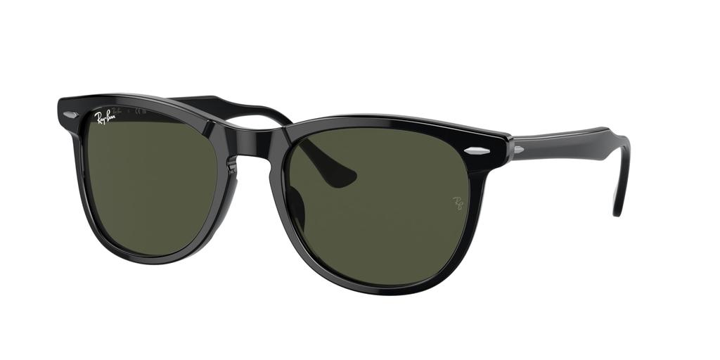 Eagleeye Sunglasses Black 53mm Ray-Ban RB2398F, Frame/Green Lens,