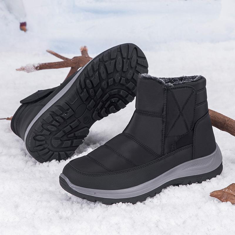 Winter new high-top cold-proof snow boots waterproof and non-slip outdoor mother shoes velvet warm cotton shoes