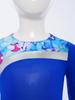 Girls Worship Dance Dress Long Sleeve Color Block Patchwork Irregular Hem Elegant Stage Performance Gown