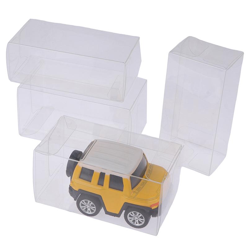 2/5Pcs 1:64 Car Model Display Box Transparent Protective Case Pvc Dust Cover Storage Holder