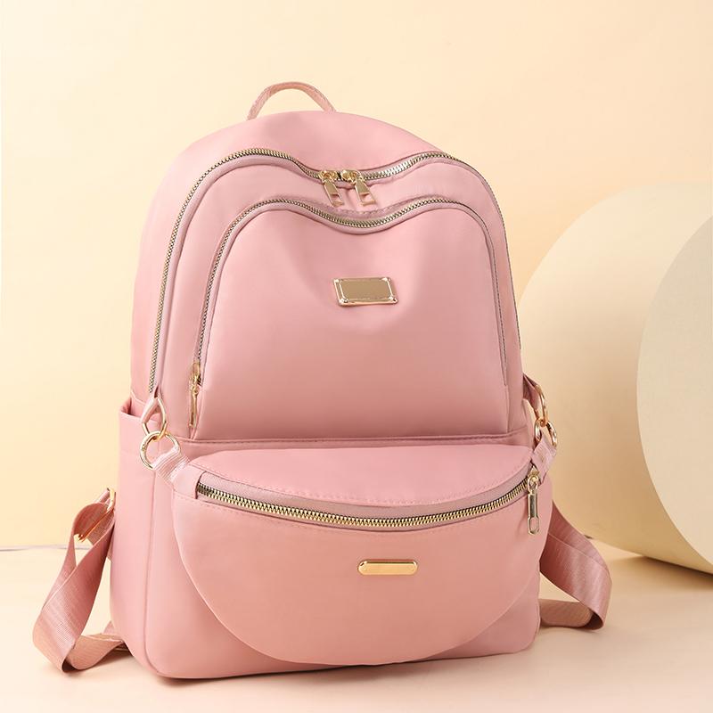 Einfarbiger Rucksack mit Umhängetasche Damen Reise-Rucksack-Set Pendler Studenten Schultasche