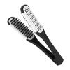 Double Brushes Comb, Clamp Hair Brush Double Sided Brush Hair Straightening DIY Salon Hairdressing Hair Straightener Dual Brush Comb Clamp Hair