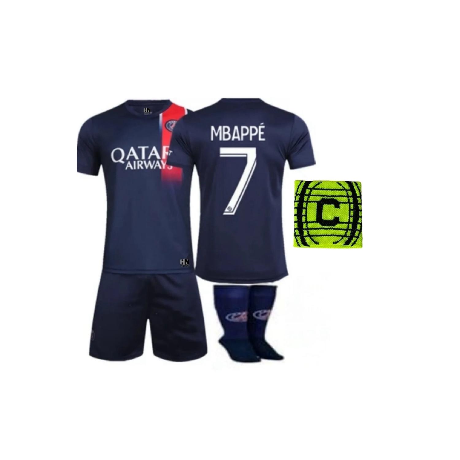 

Трикотажные шорты, носки, повязка капитана, комплект из джерси Mbappe Paris Sg