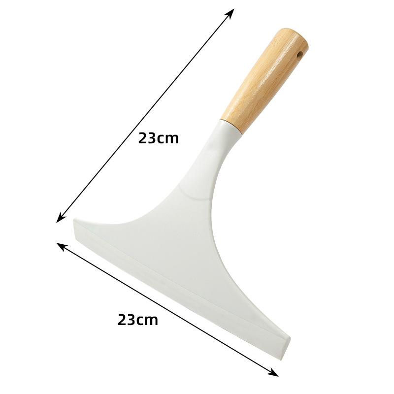 A Bamboo Short-handled Glass Cleaning Tool A Household Glass Scraper Window Scraper Mirror Cleaning Tool