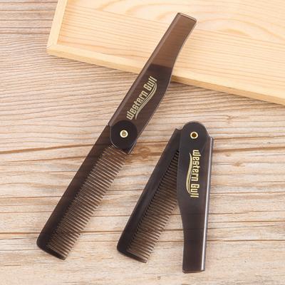 Tragbarer, faltbarer Taschenkamm, Ölkopf, Bartkämme aus Kunststoff, Haar-Styling-Werkzeug, Kämme für Männer und Frauen, Klappkamm, Friseur-Haar-Werkzeug