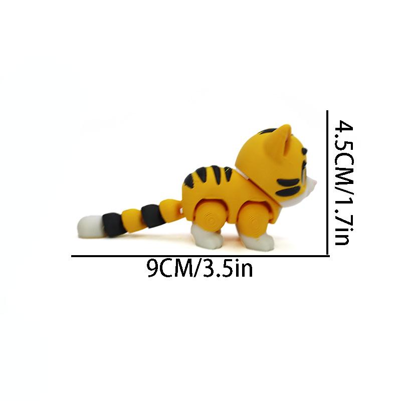 New 3D Printing Animal Tiger Figure Crafts Ornaments Multi-Joint Movable For Room Decor Kids Gift Home Accessories Children Toys