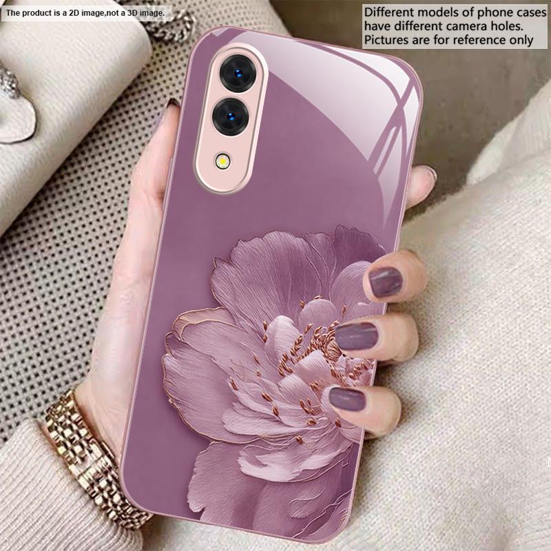 

Цветы с градиентом Для Samsung S22 S8 S9 10 20 Ultra S21 Pro S22 Plus S23 FE S24 Ultra S25 Edge S25Ultra Стеклянный чехол для телефона Galaxy S8