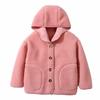 Children Lambswool Jacket Autumn Winter Fleece Warm Hooded Teens Children Fur Outerwear Daily Casual 4-18 Year Kids Tops Clothes