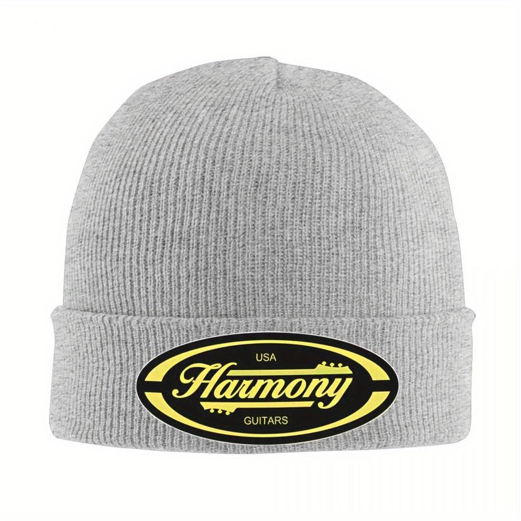 Vintage Harmony Guitars Hat Autumn Winter Beanies Baggy Cap FeUnisex Unisex Knitted Caps