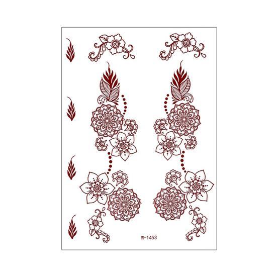 Skin-friendly Convenience Tattoo Stickers Water Transfer Paper Red / Clear / Brown 148 Mm/5.83