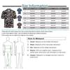 Chemises hawaïennes florales pour hommes Chemises de plage boutonnées à manches courtes