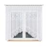 Celina - Ready-Made Jacquard Curtain With A Cut At The Bottom - 300X160 Cm - White