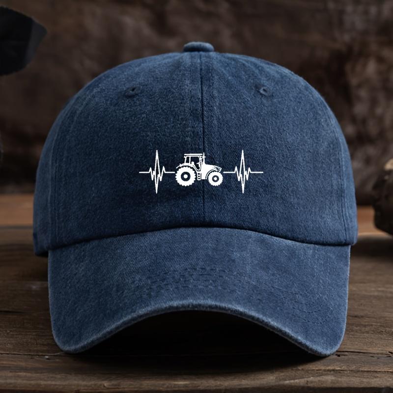 Fun Tractor Print Baseball Hat Unisex Outdoor Fashion Versatile Duck Hat Trend