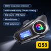 Q58MAX Bluetooth Helmet Headset with MP3, Music Sharing, LCD, FM, Intercom